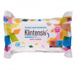 KLINTENSIV-SERVETELE DEZINFECTARE SUPRAFETE 80 BUC/PACHET KLINTENSIV-SERVETELE DEZINFECTARE SUPRAFETE 80 BUC/PACHET